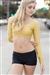 Long Sleeve Crop Top (Shiny Spandex)