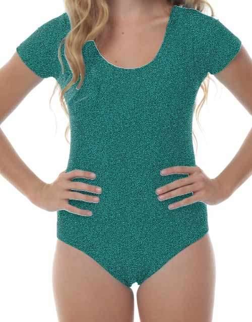 Short Sleeve Leotard (Holographic) - 200+ Colors