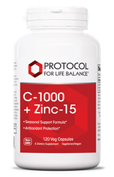 C-1000 + Zinc-15 (1,000 mg Vitamin C + 15 mg Zinc Bisglycinate)