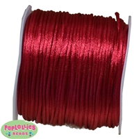 1mm Burgundy Satin Bead Cording