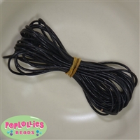 1.5mm Black Leather Bead Cording	