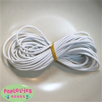 1.5mm White Leather Bead Cording