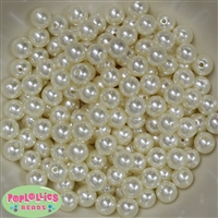 10mm Cream Faux Pearl Acrylic Beads sold in packages of 475 beads