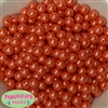 10mm Deep Orange Faux Pearl Beads sold in packages of 50 beads