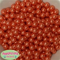 10mm Deep Orange Faux Pearl Beads sold in packages of 50 beads