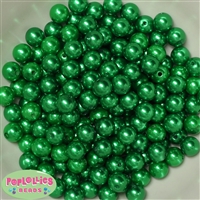 10mm Green Faux Pearl Beads sold in packages of 50 beads
