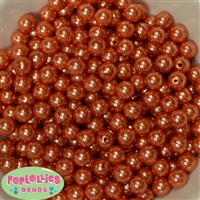 10mm Orange Sherbert Faux Pearl Beads sold in packages of 50 beads