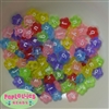 11mm Flower Shaped Acrylic Beads with white lower case letters