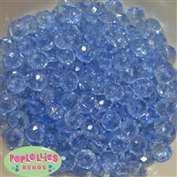 12mm Clear Baby Blue Abacus Acrylic Beads