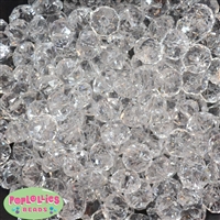12mm Clear Abacus Acrylic Beads