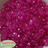 12mm Clear Hot Pink Abacus Acrylic Beads