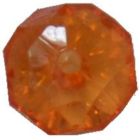 12mm Clear Orange Abacus Acrylic Bead