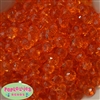 12mm Clear Orange Abacus Acrylic Beads