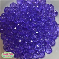12mm Clear Purple Abacus Acrylic Beads