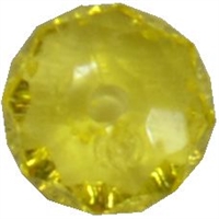 12mm Clear Yellow Abacus Acrylic Beads
