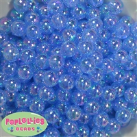 12mm Baby Blue AB Finish Miracle Acrylic Bubblegum Beads