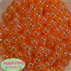 12mm Orange Clear AB Finish Miracle Acrylic Bubblegum Beads