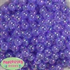 12mm Purple AB Finish Clear Acrylic Bubblegum Beads