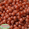 12mm Orange Faux Pearl Bead with Rhinestones sold in packages of 50 beads