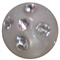 12mm White Faux Pearl Bead with Rhinestones sold individually