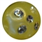 12mm Yellow Faux Pearl Bead with Rhinestones sold individually