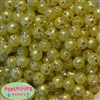 12mm Yellow Faux Pearl Bead with Rhinestones sold in packages of 50 beads