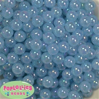 12mm Baby Blue AB Finish Bubble Acrylic Bubblegum Beads