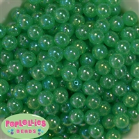 12mm Emerald Green AB Finish Bubble Acrylic Bubblegum Beads