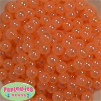 12mm Orange AB Finish Bubble Acrylic Bubblegum Beads
