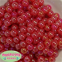 12mm Acrylic Red Bubble Bubblegum Beads 200pc