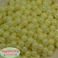 12mm Yellow AB Finish Bubble Acrylic Bubblegum Beads