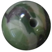 12mm Camo Green Bubblegum Beads