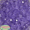 12mm Clear Lavender Faceted Acrylic Bubblegum Beads