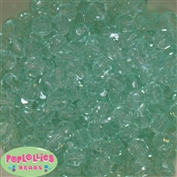 12mm Clear Mint Faceted Acrylic Bubblegum Beads