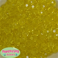 12mm Yellow Faceted Acrylic Bubblegum Beads
