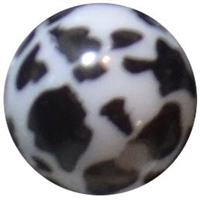 12mm Cow Print Bubblegum Beads