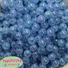12mm Baby Blue Crackle Bubblegum Beads sold in packages of 50 beads