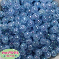 12mm Baby Blue Crackle Bubblegum Beads sold in packages of 50 beads