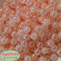 12mm bulk Coral  Crackle Beads 200 pc