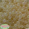 12mm Cream Crackle Bubblegum Beads sold in packages of 50 beads