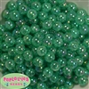 12mm bulk Emerald Green Crackle Beads 200 pc