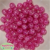 12mm Hot Pink Crackle Bubblegum Beads sold in packages of 50 beads