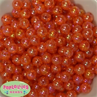 12mm Orange Crackle Beads sold in packages of 50 beads