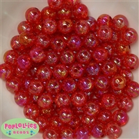 12mm Red Crackle Bubblegum Beads sold in packages of 50 beads