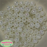 12mm bulk White Crackle Beads 200 pc