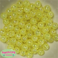 12mm Yellow Crackle Bubblegum Beads sold in packages of 50 beads