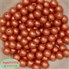 12mm Orange Crinkle Pearl Bubblegum Beads