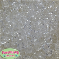 12mm Clear Acrylic Cube Bubblegum Beads