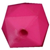 12mm Hot Pink Acrylic Cube Bubblegum Bead