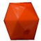 12mm Orange Acrylic Cube Bubblegum Bead